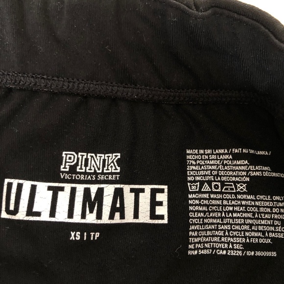 SOLD PINK Ultimate Black Joggers White Stripe - Picture 3 of 4